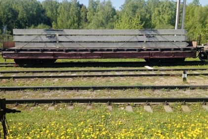 Отгрузка ЖБИ на универсальных платформах. Маршрут Дмитров МСК ЖД - Таксимо ВСБ ЖД.